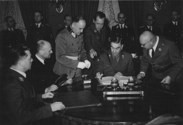 oustachi ante pavelić signs a law